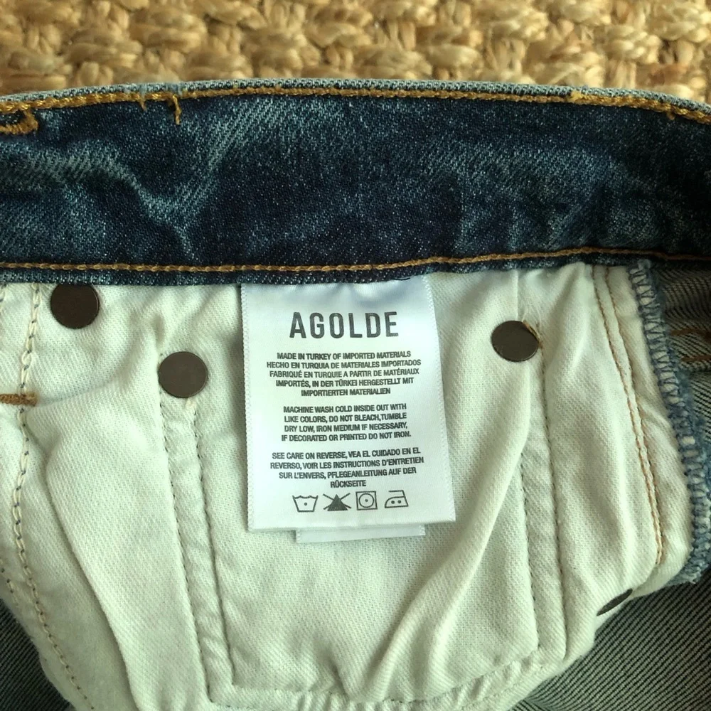 New: Agolde Riley Denim Jeans. Organic Cotton. Size 30 - Picture 15 of 16
